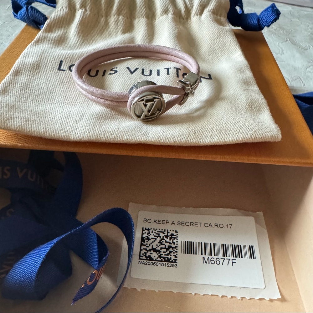 Calfskin Keep A Secret Bracelet - rose and silver